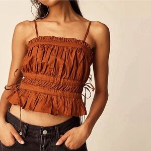 Free People Gabby Side Tie Tube/Tank Top in Size S 100% Cotton